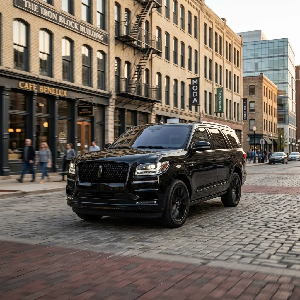 Lincoln Navigator in the Historic Third Ward in Milwaukee