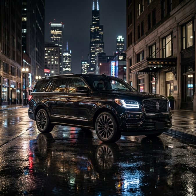 Lincoln Navigator luxury SUV for Midway Airport transfers