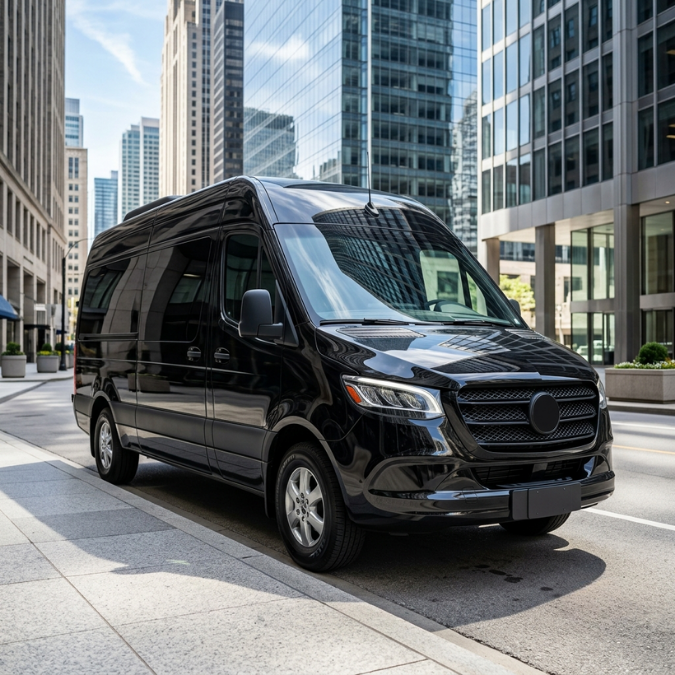 Mercedes Sprinter passenger van for Midway Airport group transportation